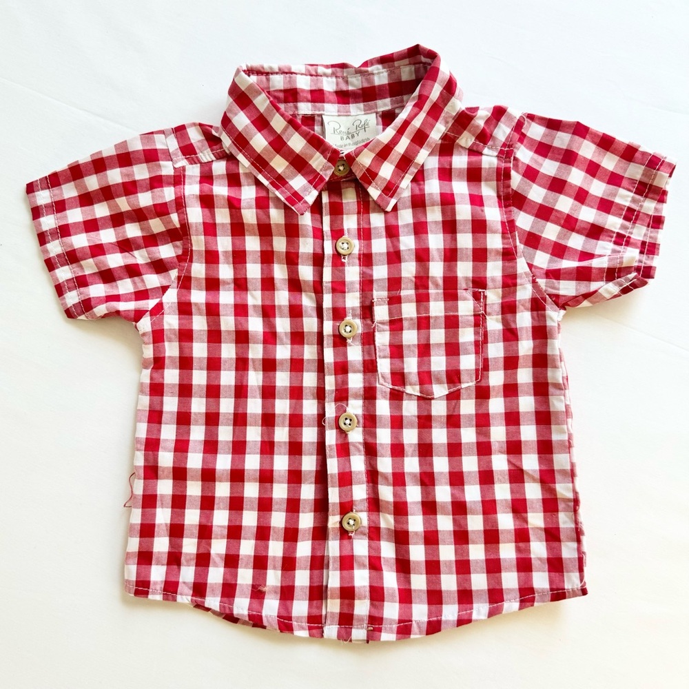 Red Plaid Kids Shirt